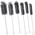 6 Pcs Straw Cleaner Brush Set, 12 Inch Long Pipe Tube Bottle Brushes for Narrow Neck Bottles, Hummingbird Feeders, Coffee Maker, Glass Cups - Includes Detachable Keyring