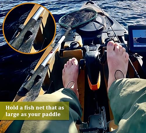Huntury Kayak Paddle & Fishing Net Holder - Track Mount Accessories for Canoe, Paddle Board - style: 2023