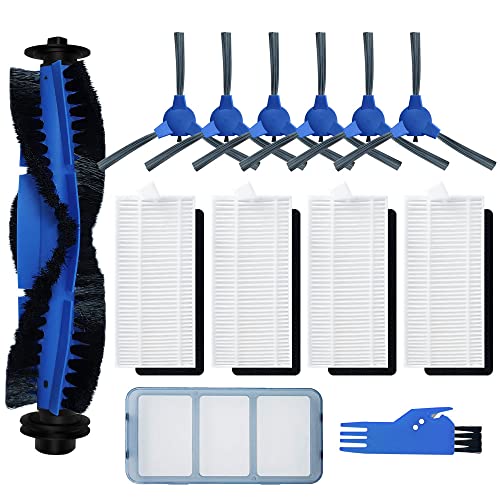SONGRUI Replacement Parts for eufy robovac 11S, 12, 15T, 15C, 25C, 30, 30C, 35C Slim Carpet Robotic Vacuum Cleaner Hepa Filter Pre-filter Roller Brush Spin Side Brushes Attachment (with Pre-Filter) - style: with Pre-Filter