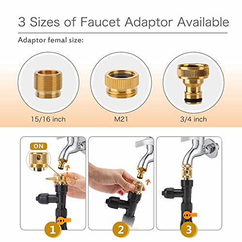 hygger Metal Aquarium Water Changer Replacement Parts, Faucet Nozzles Connectors (Metal) - size: Metal