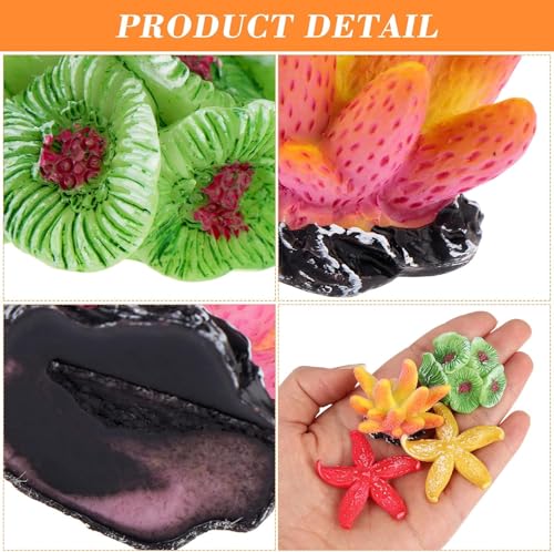 16Pcs Artificial Coral Plant Aquarium Decorations Fake Fish Tank Ornament Decor Artificial Colorful Coral Reef Decoration Accessories for Betta Fish Tank Aquarium DIY Landscape(Lovely Style)
