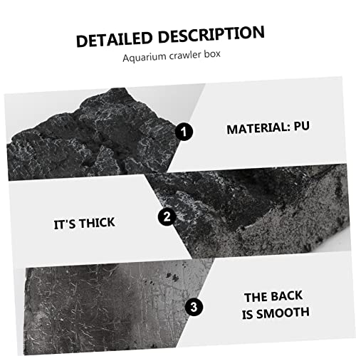 3D Rock Aquarium Background Board for Fish Tank Waterproof Decoration 45x28cm Easy to Install Suitable for Reptiles