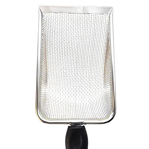 Reptiles Stainless Steel Sand Scoops Metal Shovel Sifter Fine Mesh Terrarium Substrates Waste Extractor Corner Litter Screening Sifting Trowel for Snake