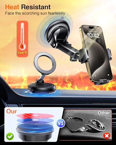 75mm Adhesive Pad Replacement for Suction Cup: 4Pcs 2.95'' Double Sided Sticky Tape for Dash Car Mount - High Bond Round Sticker Heat Resistant for Dashboard Windshield Window Cell Phone Holder