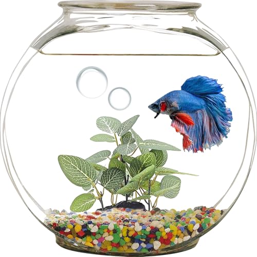 Silk Aquarium Plants, Artificial Fake Aquarium Plants Small Betta Fish Tank Plants Plastic Realistic Decorations Set 2PCS (Style E) - size: Style E