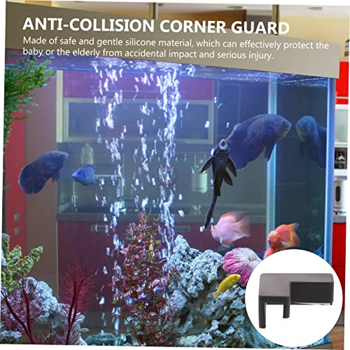 Toddmomy 6pcs Corner Protectors for Fish Tanks Soft -Collision Edges Pet Carrier Safety Covers for and Furniture Safety - color: Black