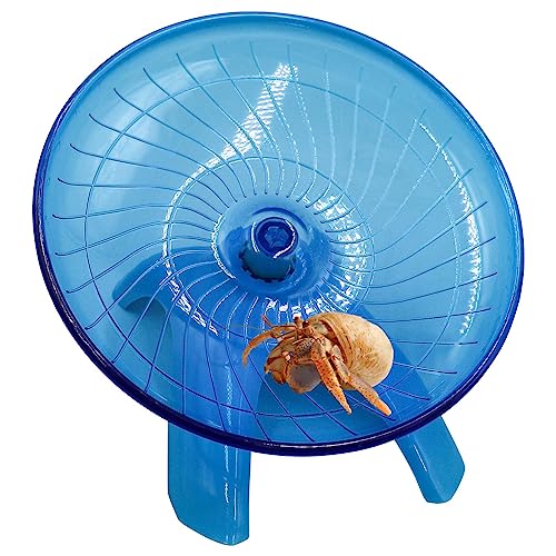 Oooct Hermit Crab Wheel Toy, Small Animals Cage Accessory, Suitable for Hermit Crab, Hamster, Rat - color: Blue, size: Large