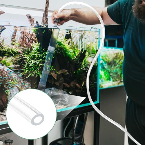 M METERXITY Clear Plastic Tubing, 0.1Inch(2.5mm) ID 0.18Inch(4.5mm) OD, 16ft(5m) Length PVC Tube Low Pressure Flexible Vinyl Tubing for Garden/Water Hose Airline Tube Aquarium - size: 0.1"×0.18"×16ft