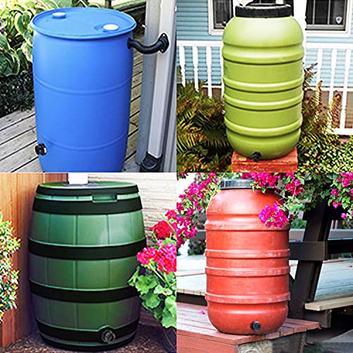 2 PCS Rain Barrel Bulkhead Fitting kit with Plugs and Hole Saw Tool, 1 Inch PVC Spigot Connector Kit for Rain Barrels Water Tanks Pools Aquariums Tubs (Bulkhead 1 Inch) - size: 1 Inch (Diameter 32mm)