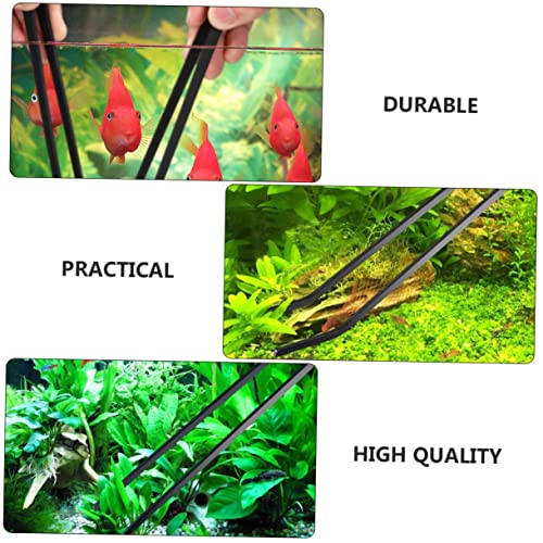Yardwe Aquarium Scissor Tweezers Tongs Set 2pcs Cleaning Tools for Aquatic Plants Fish Tank Safe Stainless Steel Material