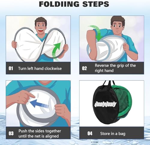 Floating Fish Basket 41/73 Gallons Extra Large for Live Caught, Fully Foldable Fishing Net Holder for Bait Live Well Collapsible Mesh Fishing Holder Cage
