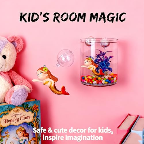 Handcrafted Polychromatic Floating Mermaid Aquarium Decor – PVC Resin Statue Ornament for Fish Tanks, Home Aquariums & Desktop Water Displays