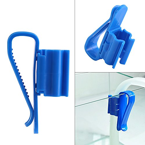 2Pcs Adjustable Plastic Fish Mounting Clip for Water Pipe Tube Hose Holder Blue