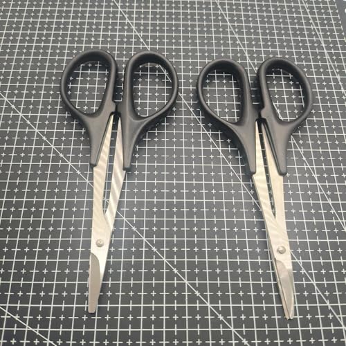 2-Pack RC Body Trimming Scissors - Sharp Steel Blades for Precise Cutting of Lexan Plastic Bodies, Ideal for RC Cars, Buggies, Helicopters, and More