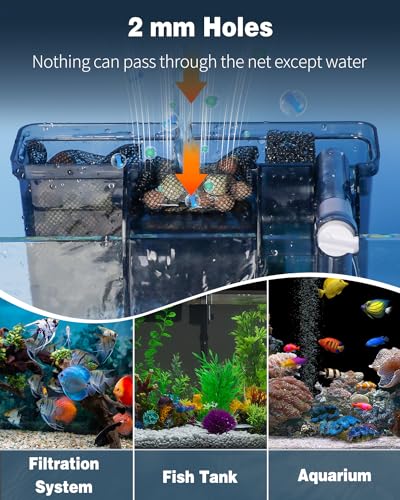 Pawfly 8 Pack Aquarium Filter Media Bags, Fish Tank Fine Mesh Bag with Plastic Zipper Aquarium Reusable Mesh Bag for Activated Carbon, Bio Filter Balls, Filter Stones (3" x 4") - size: 4" x 3.5"