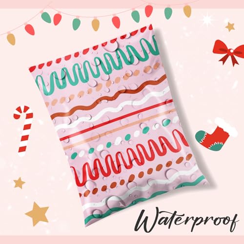 Metronic Poly Mailers 6x9 Inch 1200pc Shipping Bags for Clothes,Self Adhesive Shipping Envelopes for Small Business,Waterproof Mailers Poly Bags for Shipping,Packaging Mailing Bags Pink Squiggles - color: Pink Squiggles, size: 6x9 1200pc（A Box）
