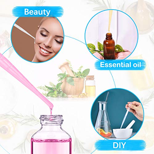 ovsor 50PCS Plastic Disposable Transfer Pipettes, 3ml Calibrated Pipette Dropper for Essential Oils, Science Laboratory, DIY Art, Make up Tool
