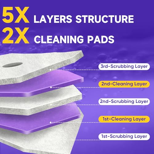 30Ct Aromative Toilet Brush Refills, Toilet Bowl Cleaner Refills, Double-Layer Cleaning Pads Added, Compatible with Most Toilet Brushes，Lavender（Patented） - color: Lavender