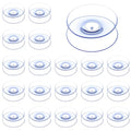 20 Pcs Double Sided Suction Cups, 1.2 Inch Clear Plastic Sucker Pads Clear Silicone Bumpers Small Suction Cups Glass Table, Mirror, Aquarium