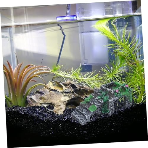 Yardwe Aquarium Landscaping Bridge Resin Turtle Hideout Fish Cave Ornament for Basking and Climbing Durable Design for Fish Tanks and Reptiles S
