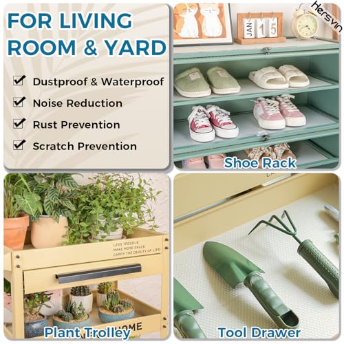 Hersvin Shelf Liner, 26 in x20 ft Non-Adhesive Drawer Liners EVA Kitchen Cupboard Cabinet Covering Undersink Mat Washable Fridge Lining Paper for Home Office (Clear/Dot) - color: Clear Dot, size: 26"W x 240"L