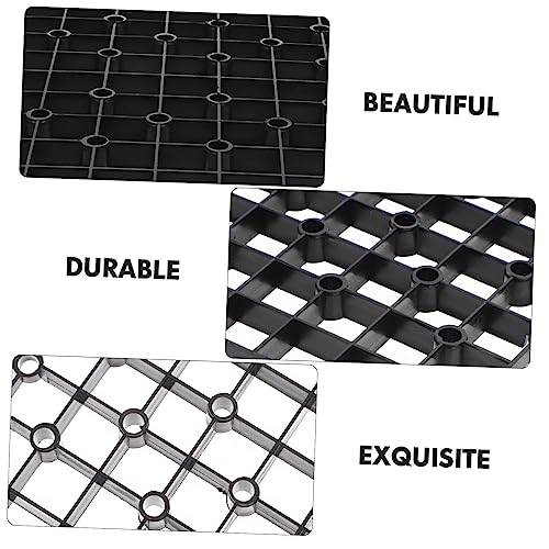 Happyyami 2pcs Aquarium Divider for Gravel Tanks Convenient Under Gravel Plates for Easy Installation and Water Circulation Fish Tanks and Black - color: Black