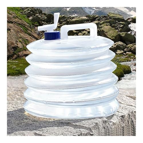 Water Container 5/10/15L Collapsible Water Carrier with Tap Portable & BPA-Free Folding Water Bucket for Camping Hiking Fishing Climbing BBQ Party Picnic Travel Water Tank for Outdoor Use(5Packs,5L) - color: 5packs, size: 5L