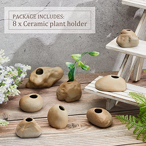 Norme 8 Pcs Aquarium Plant Holder Fish Tank Plants Holder Aquatic Plant Pots Holders Aquarium Ceramic Plants Anchors Weighted Aquariums Planters for Fish Tank Decoration Aquascaping Decorations