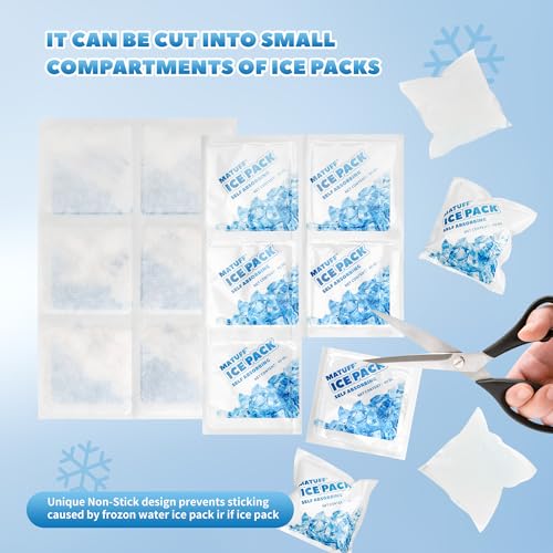 50 Sheets Reusable Freezer Ice Packs for Coolers & Lunch Boxes - Long-Lasting Gel Ice Packs, Cuttable 300 Cells, Keep Food/Drinks Cold for Shipping, Camping, Beach, Fishing - style: 5.5''x8.2'' 50 Sheets 300 Cells