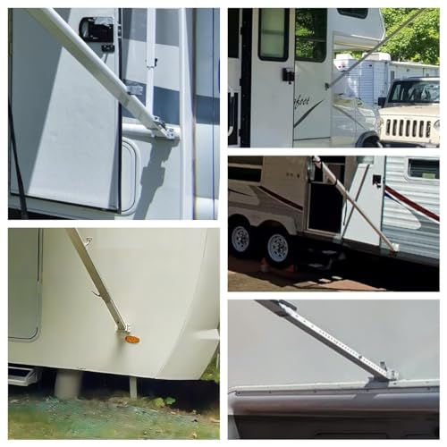 LXJZCPCompatible 3104653.005 3310811.009M RV Camper Trailer Bottom Mounting Bracket V/Camper/Trailer - A&E/ Awning Arm Lower Mounting Foot Grey and White Combination (2 Grey) - color: 2 Grey【H+T】