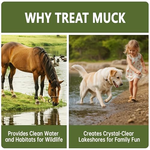LMJP Muck Reducer - 5LB Natural Sludge Solution Tablets for Ponds & Lakes, Away Muck & Odor Control, Safe for Aquatic Life, Wildlife & Recreation, Treats Up to 30,000 Sq Ft - size: 5 Pounds