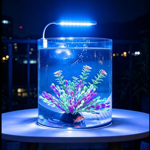 ZtohPyo Glow in the Dark Aquarium Decor, Safe Soft Silicone Fluorescent Fish Tank Decorations Artificial Sea Grapes for Fish Tank Landscape Decoration, 7.09" D x 4.72" H - color: Sea Grapes