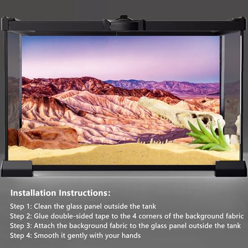 YongFoto Reptile Terrarium Background - 24x12 inch Desert Rocky Bush Thorns Western Wilderness Habitat Backdrop - color: Purple, size: 24 x 12 in
