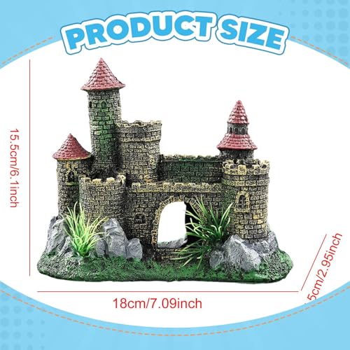 Gralara Castle Aquarium Decoration Fish Tank Ornament, Underwater,Aquarium Accessory, Architecture Collection Building Decor Shelter