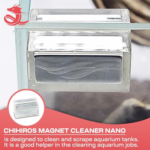 Chihiros Magnetic Aquarium Cleaner for 8-10m Tank - Non-Slip & Scratch-Free Aquarium Magnetic Glass Cleaner - Floating Magnetic Fish Tank Cleaner - Aquarium Cleaning Tools - Nano - size: Nano