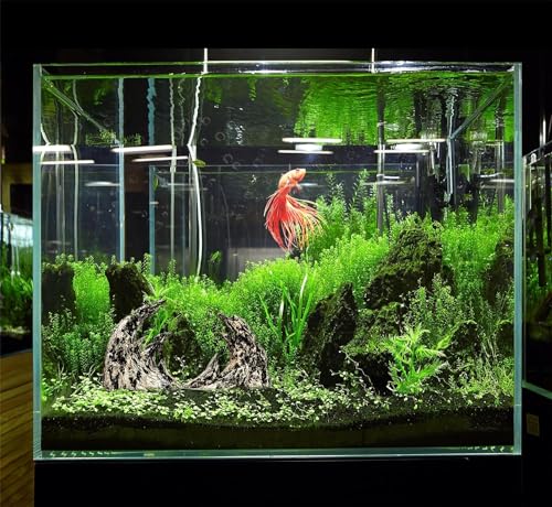 Novelsite Fish Tank Decor- Jagged Canyon Rock Formation ，Made of Solid Sandstone，Suitable for a Variety of Fish Tank Scenes, DIY Planting Moss, Safe and Non-Toxic - color: Grey Rockery, size: Canyon-S