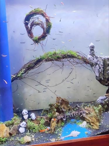 160g Aquarium Driftwood Roots - Bushy Tank Wood for aquascaping -Perfect for Fry, Shrimp or Terrarium,Natural Wood Roots for Aquarium aquascaping