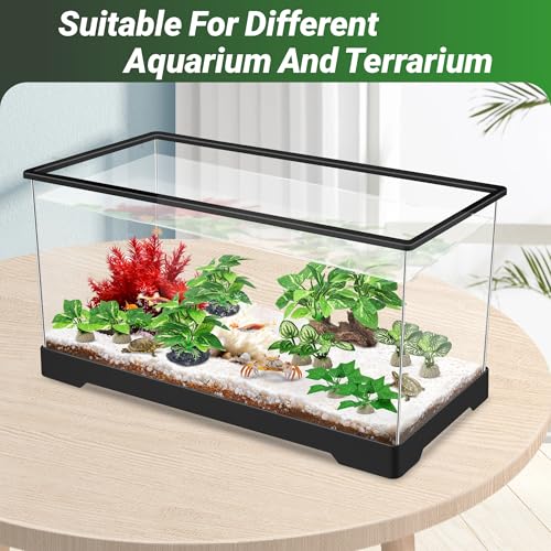 GOZILLA Silk Fish Tank Plants,Reptile Artificial Plant,Reptile Plants for Terrarium,Aquarium Decorations Accessories Set,Resin Driftwood Artificial Silk Aquarium Plant for Fish Tank.(11PCS/A-Set) - color: 11pcs/A-set