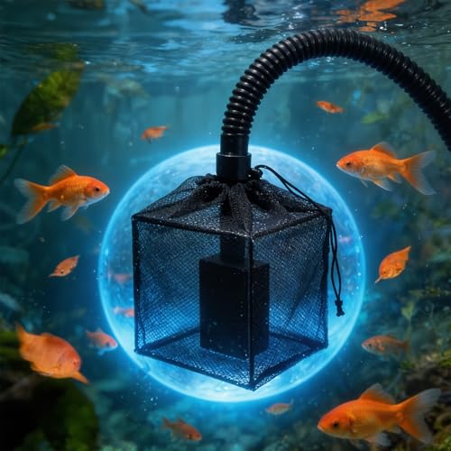 2pcs Pond Filter Bag Submersible Water Pump Cover 11.81" X 15.75" Large Pond Pump Filter Bags Black Mesh Media Bags for Outdoor Ponds Filters Aquarium Swimming Pool Fountai