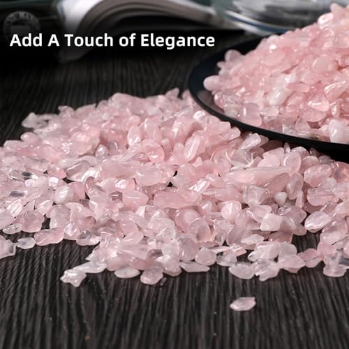 Natural Agate Aquarium Gravel, Fish Tank Rocks and Pebbles, Suitable for Indoor Plants, Colorful Crushed Stones can be Used for vase Filling, Succulent Plant Decoration, DIY Crafts (Pink) - color: pink