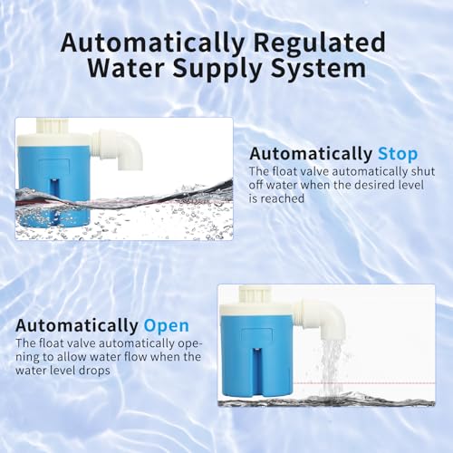 3/4" Top Inlet Float Valve, Compact Plastic Automatic Water Shut Off Valve - Space-Saving Design, for Limited Space in Water Tank, Aquarium, - color: Top Inlet, size: 0.75 Inch