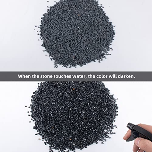 3lb Black Cactus Pea Gravel Rocks,1/4 Inch Pebbles for Indoor Plants, Natural Succulent Rock and River Rocks Decorative for Aquariums, Vases, Outdoor Gardening, Top Dressing for Potted Plants - color: Black Galaxy, size: 3LB