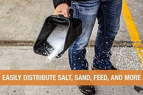 Buyers Products 9031110 Heavy-Duty Poly Scoop for Salt, Ice Melt, Feed & Fertilizer, 1.5 Quart Capacity with Slanted Opening and Comfort Grip Handle for Efficient Material Transfer Needs