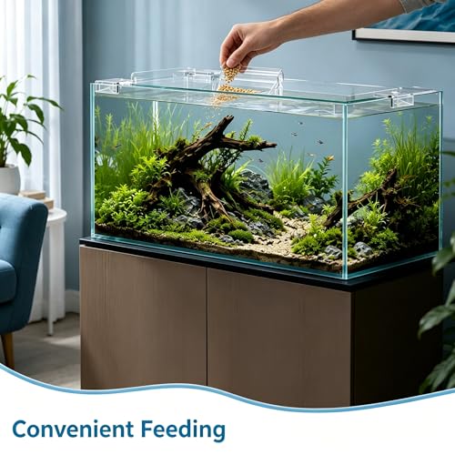 2026 New 10 Pack Transparent Aquarium Lid Clips for 6.3mm Glass,Rimless Fish Tank Cover Bracket Holder,Plastic Acrylic Top Support for Anti-Jumping and Secure Glass Covers
