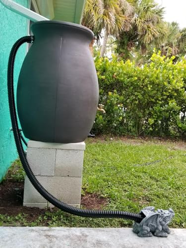 Pond Hose ID 1/2” × 50ft Black Corrugated Flexible Reinforced PVC Hose Vinyl Tubing for Pond Pump Fountain Garden Waterfall, Non-toxic & Kinkproof, with 2 clamps - size: 1/2 Inch, style: 50 Feet