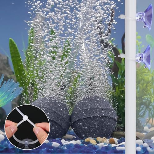 60 Pcs Aquarium Suction Cups with 60 Pcs Adjustable Zip Ties Set, Small Suction Cups for Aquarium Plant Holder Fish Tank Plants Kitchen Christmas Hanging Organization