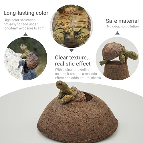 Mini Turtle Statue Miniature Tortoise Figurine Plant Pot Hanger, Realistic Resin Climbing Turtle Ornament Garden Decor for Bonsai Succulents Aquariums, Creative Gift for Plant Parents - style: Turtle