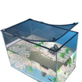 Magnetic Fish Tank Cover Net Aquarium Lid Mesh Top Hood Cut to Any Size Ventilation Transparency Anti-Jumping Aquarium Cover (39"X19") - color: Grey