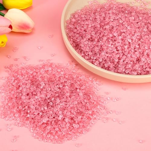 1000PCS Tank Rocks Glow Blue Fish Tank Decorations - color: Pink