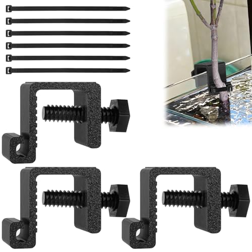 3 Pcs Adjustable Aquarium Holder, Flexible Size Grip for Mangroves, Lucky Bamboo and Probes